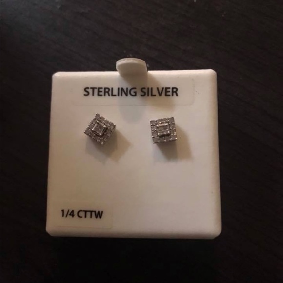 Jewelry - 1/4 CTTW Sterling Silver Earrings